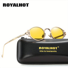 RoyalHot Oval Metal Polarized Sunglasses