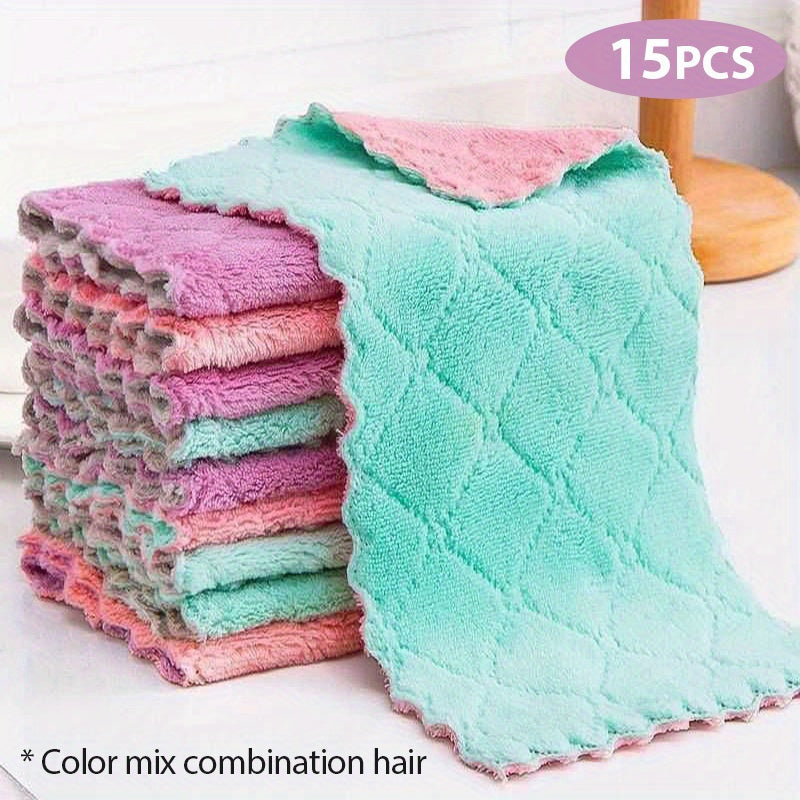 Thick Absorbent Kitchen Towels Set for Daily Cooking, 5/10/20pcs