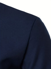 Men's Short Sleeve Asymmetric Shirt for Business and Party Wear