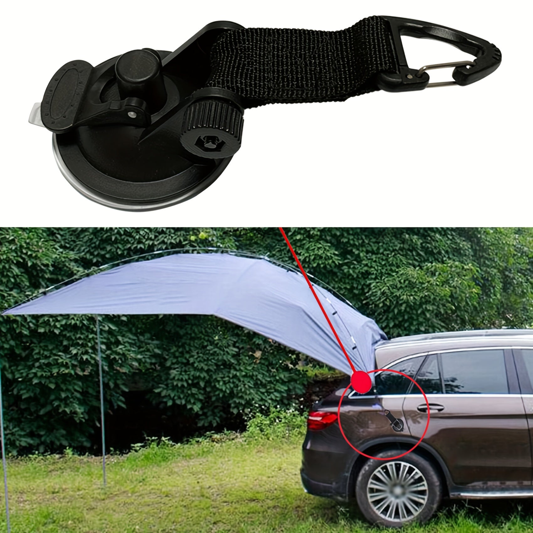 4pcs Outdoor Camping Tent Suction Cup Hook
