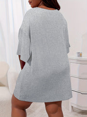 Heart Graphic & Letter Print Tee & Shorts Set