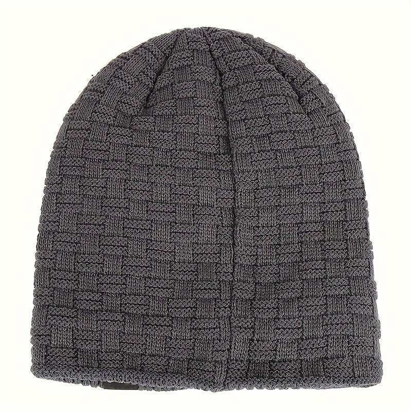 Winter Slouchy Beanie Velvet Warm Knitted Hat Outdoor Ski Pullover Hat