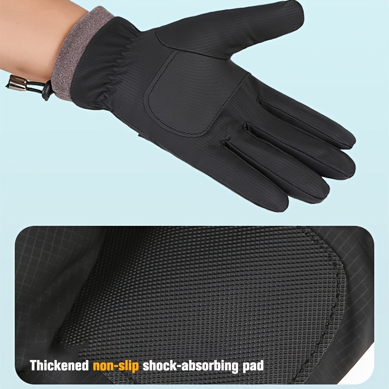 Men's Windproof Waterproof Warm Touch Screen Ski Gloves