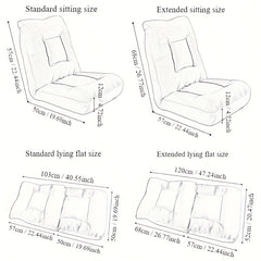 Foldable Lazy Sofa Chair Backrest Lounge Chair for Home Outdoor Travel Camping
