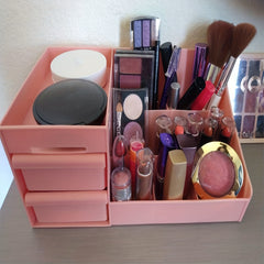 Makeup Desk Organizer with Drawers - Countertop Cosmetic Vanity Holder