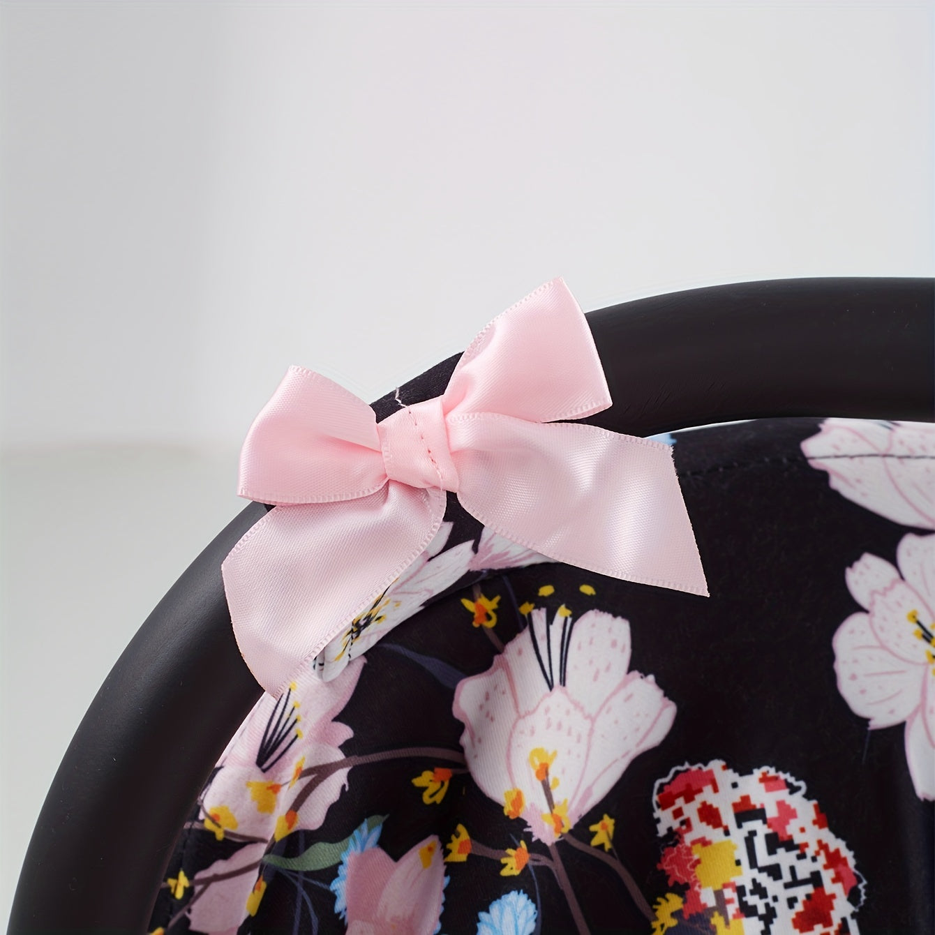 Flower Printed Butterfly Knot Car Sunshade Cover