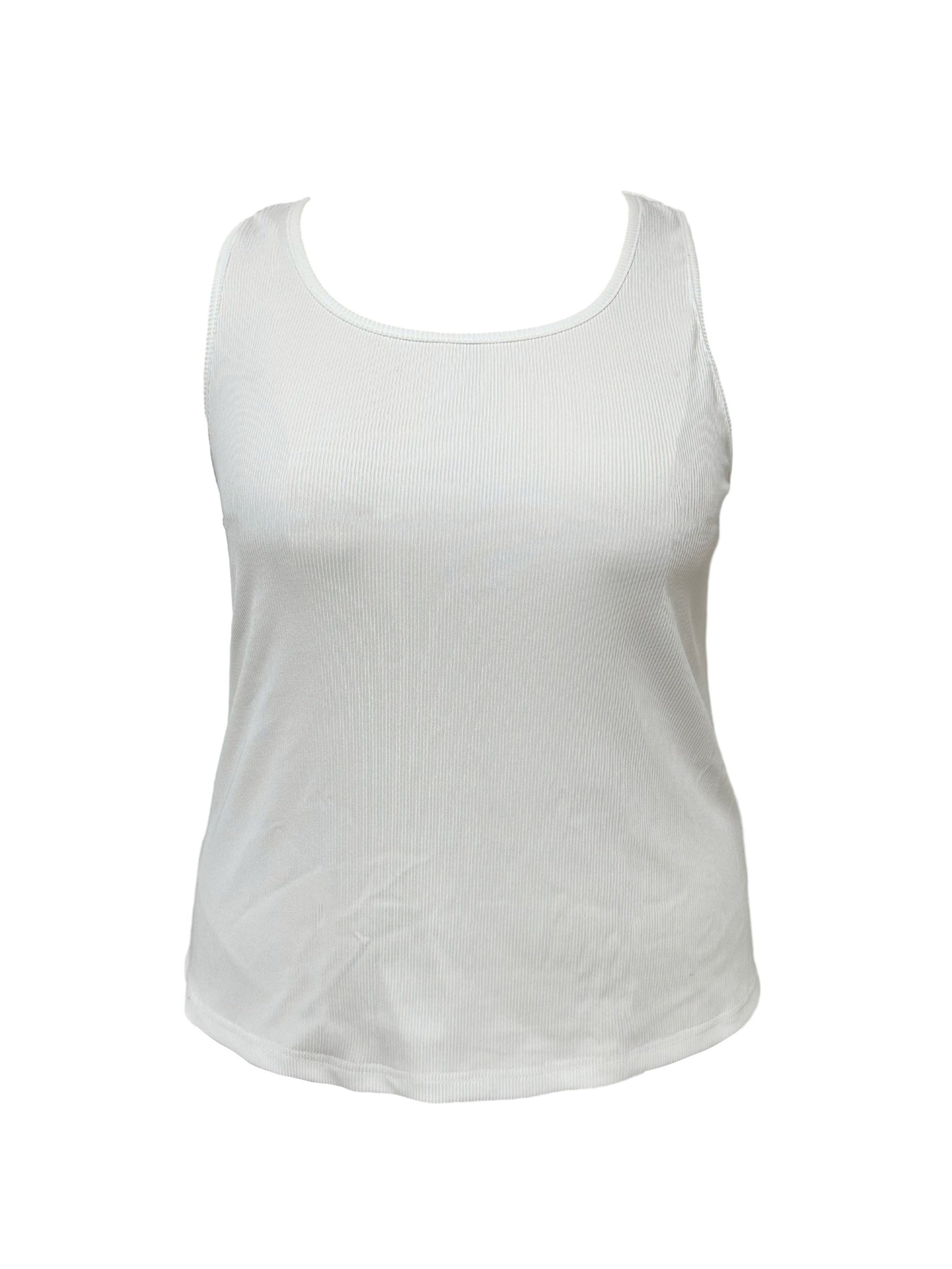Solid Scoop Neck Summer Tank Top