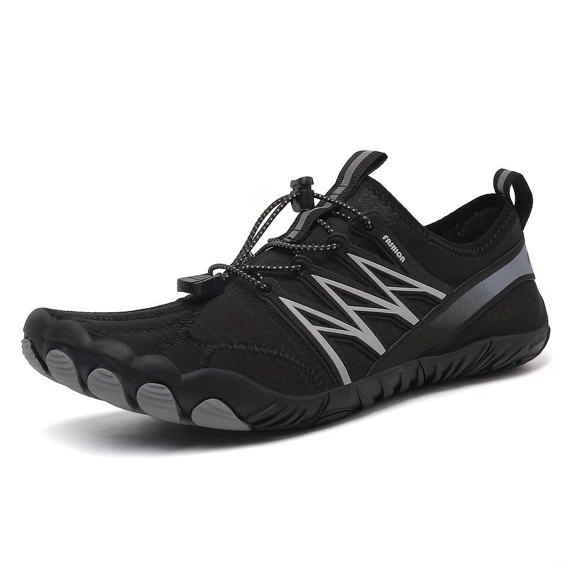 Men's Aqua Wading Shoes With Drawstring, Outdoor Walking Shoes