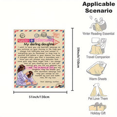 Flannel Blanket Mother's Blessing Gift Soft Warm Bed Sofa Use
