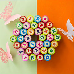 26pcs Student Number Letter Stamps Self Inking Birthday Party Teacher Winter