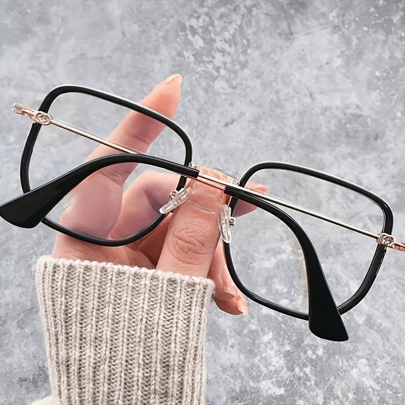 Anti Light Men's Glasses Large Square Frame