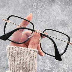 Anti Light Men's Glasses Large Square Frame