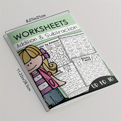 Fun Math Workbook Addition & Subtraction Friends of Ten Food Pictures