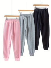 Smart Bear Graphic Jogger Pants for Teen Girls, Daily Casual Sports, All Seasons