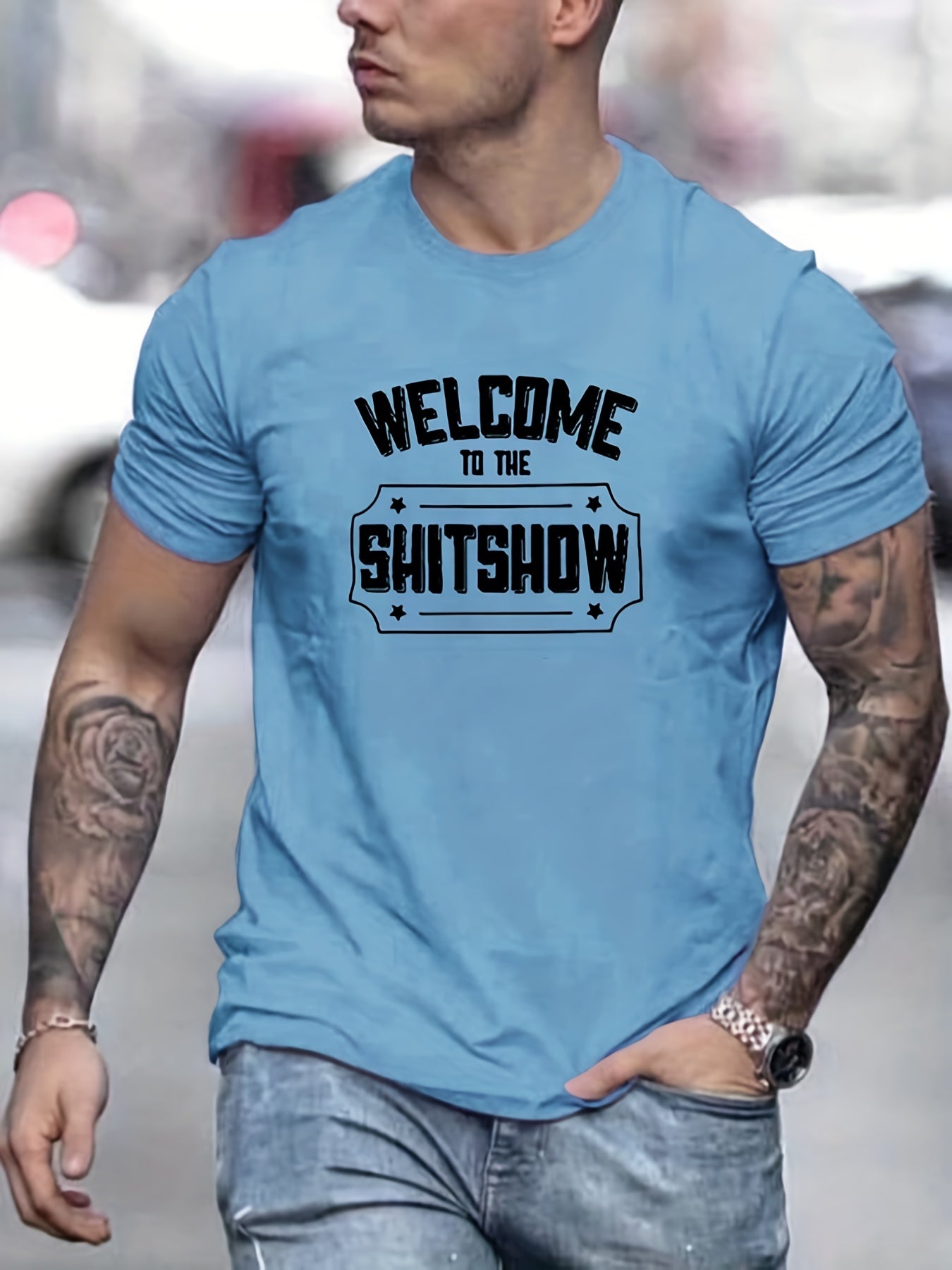 Welcome To The Shitshow Men's Tee Shirt - Casual & Stretchy Summer Clothing