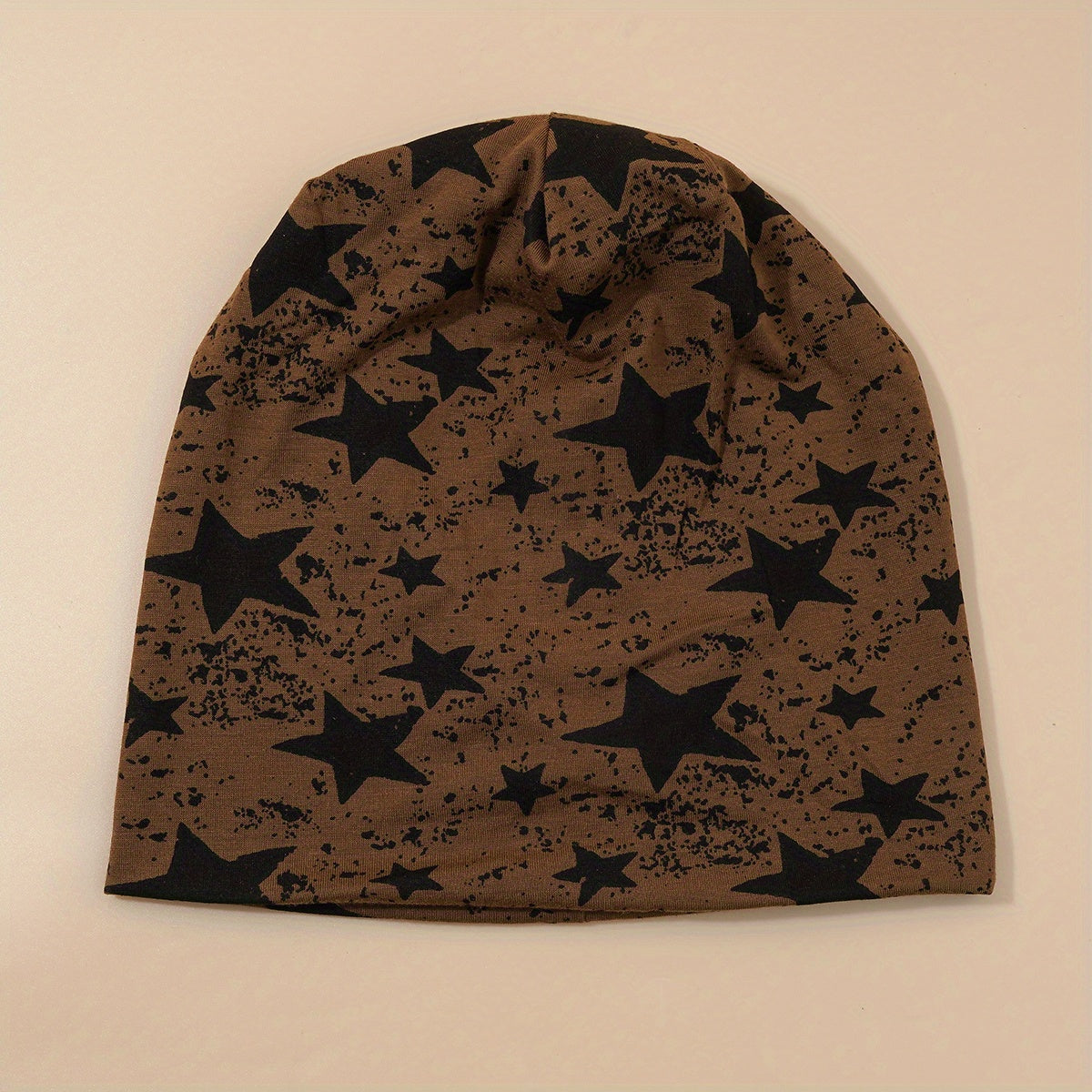 Star Print Hip Hop Beanies Goth Unisex Elastic Skull Cap Vintage
