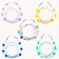 Heart Beaded Glasses Chain Acrylic Eyeglasses Lanyard Strap