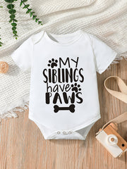 Baby Boys My Siblings Have Paws Onesie