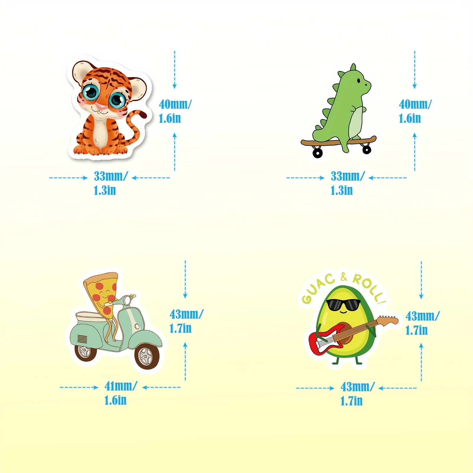 600pcs Cartoon Animal Stickers Waterproof Vinyl Scrapbook Decals