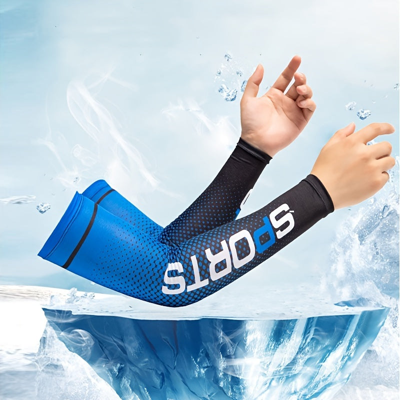 Sun Protective Arm Sleeves and Face Mask Set for Outdoor Sports and Running