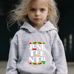 Juneteenth Print Outfit Hoodie & Pants Set Girl's Sporty Clothes