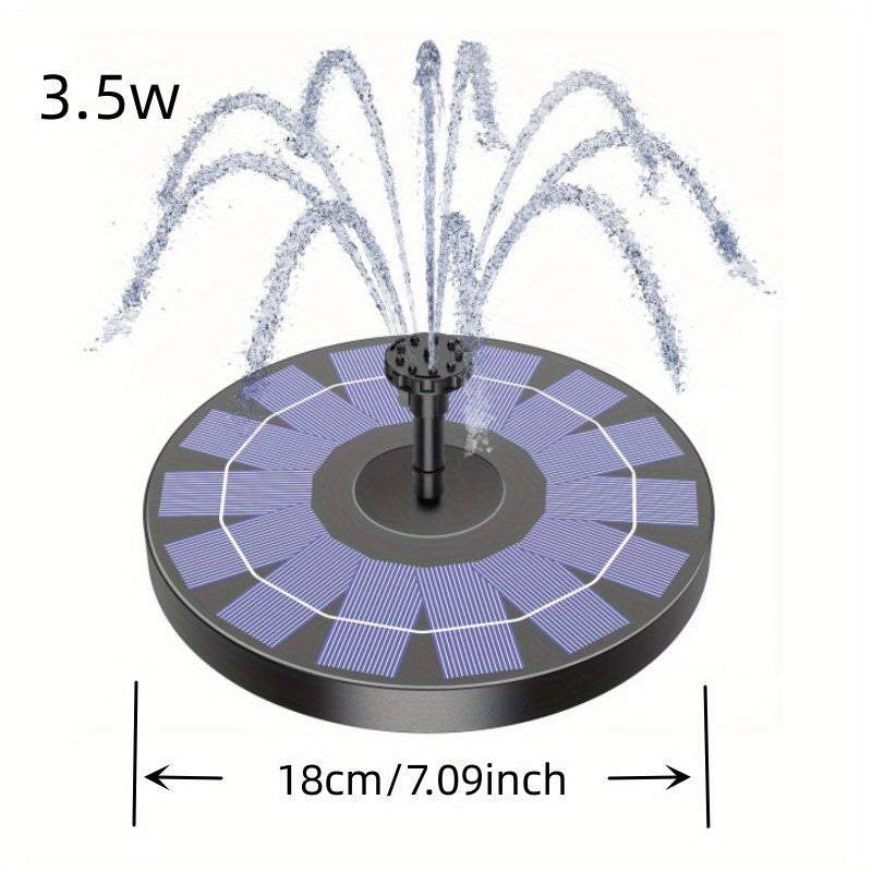 Solar Bird Bath Fountain Pump with 6 Nozzles