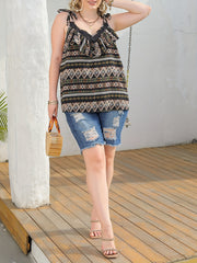 Geometric Print Boho Cami Top