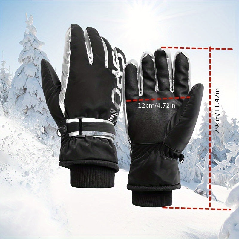 Thickened Windproof Gloves for Cycling & Skiing, Waterproof & Warm