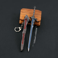 Mini Sword Pendant Keychain Toy with Sheath