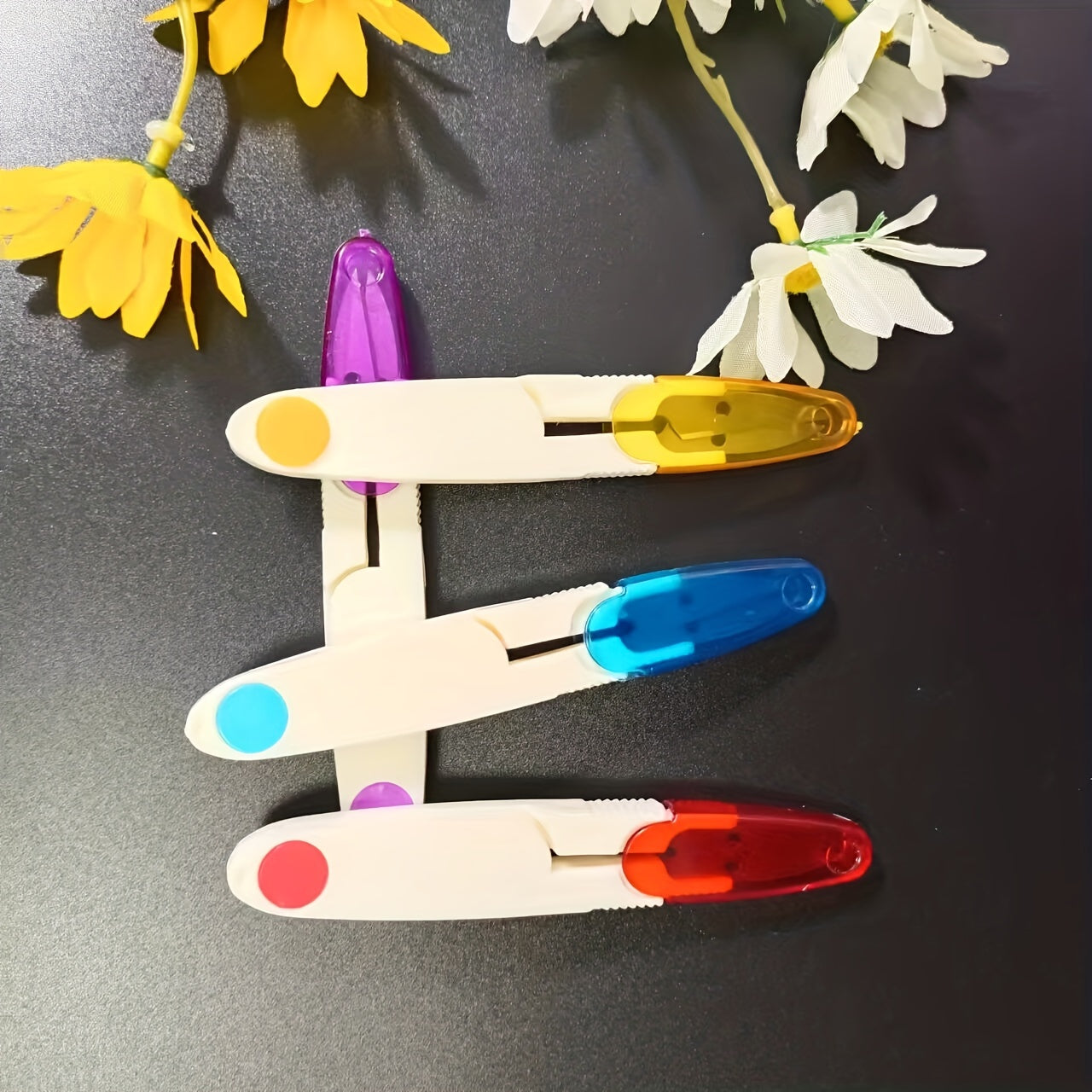 Plastic Handle Safety Sewing Scissors Thread Embroidery Craft Clipper