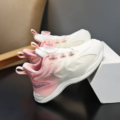 Girl's Gradient Colour Sneakers With Rotating Buckle