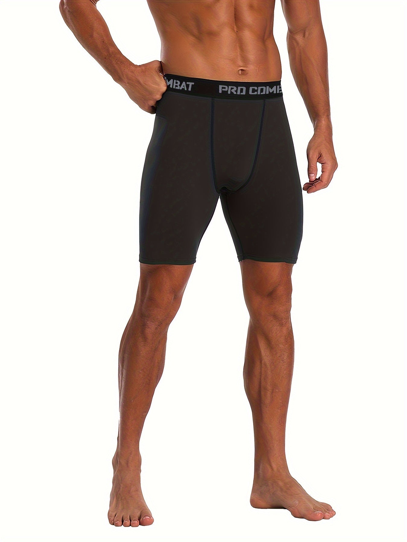 Men's Compression Boxer Briefs Quick Drying Performance Shorts