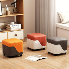 Solid Wood Shoe Changing Stool Cube - Stylish and Durable for Home Decor