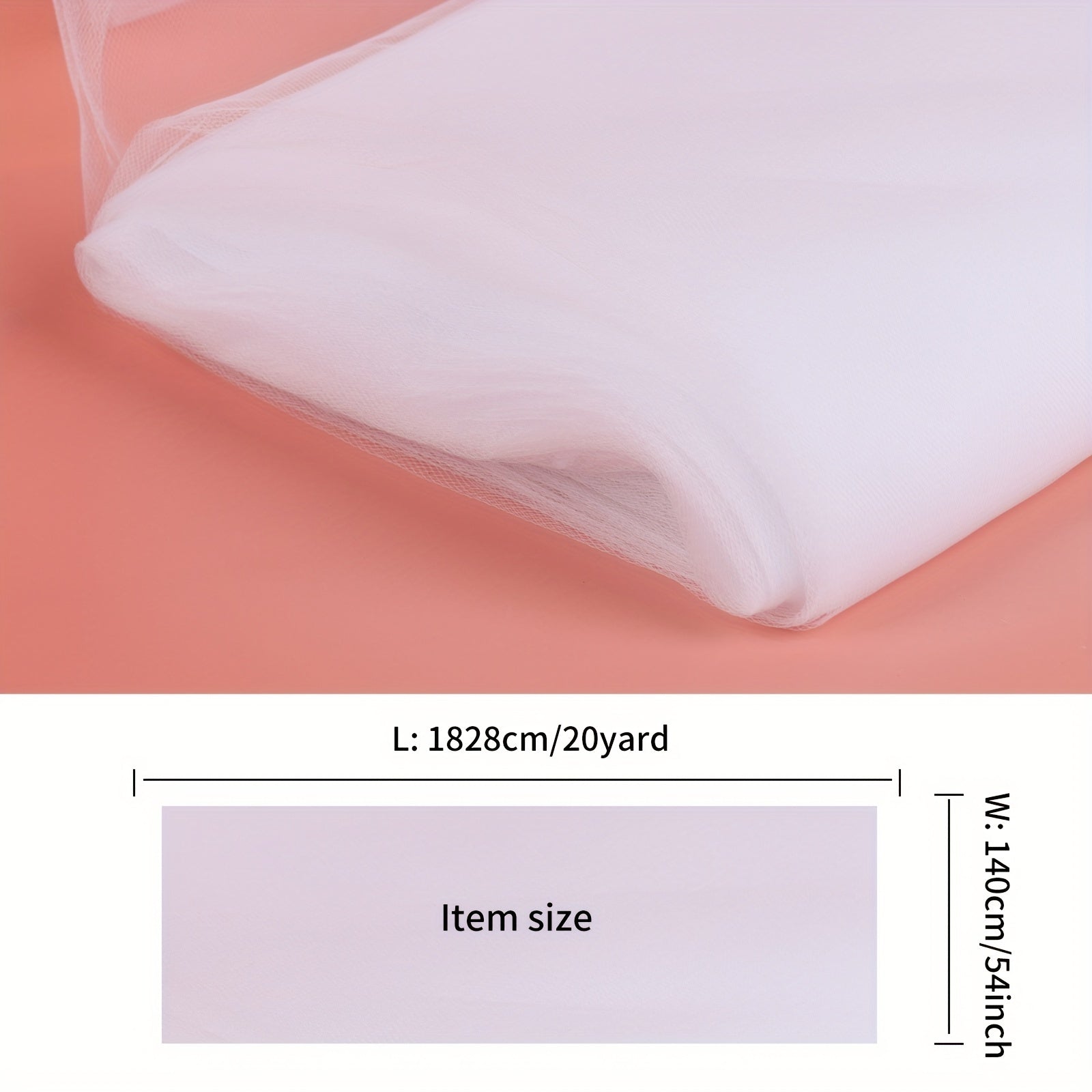 Tulle Fabric Roll for Wedding Decoration 54" x 20 Yards