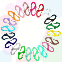 10pcs Mini Spring Keychain Buckles Camping Hiking Tools