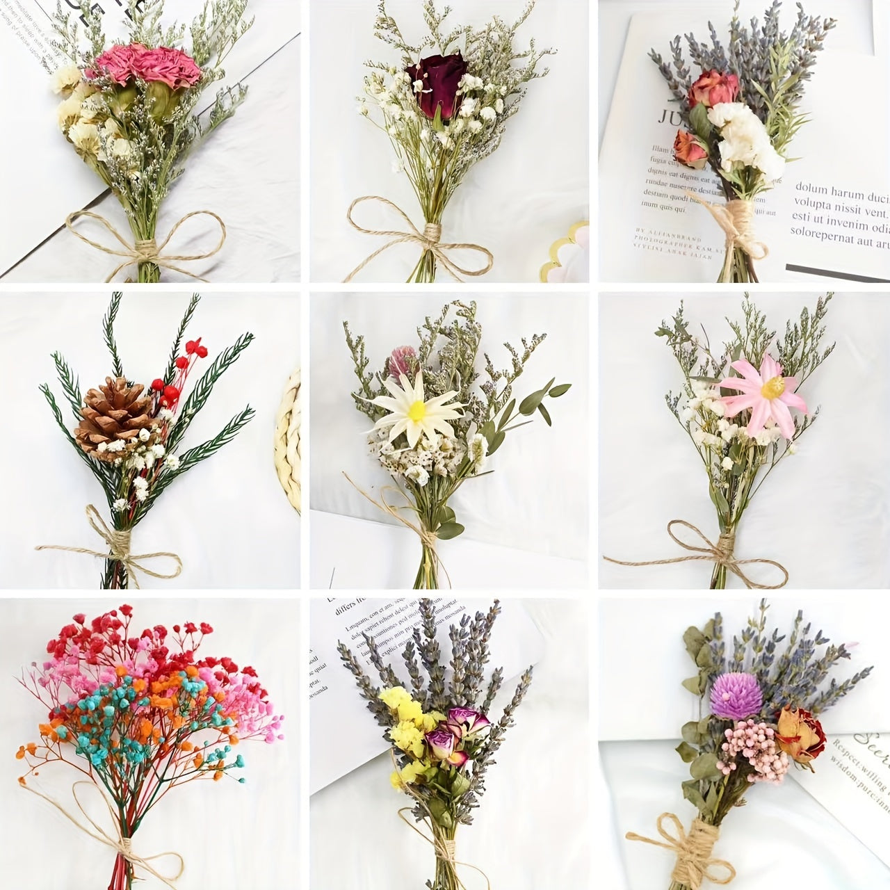 1pc Eternal Flower Dried Mini Bundle Hand Gift Aromatherapy Bottle Decorative