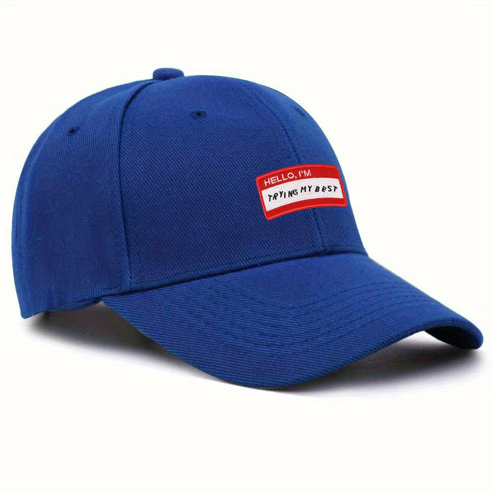 Summer Multicolor Alphabet Embroidered Men's Peaked Cap Baseball Cap