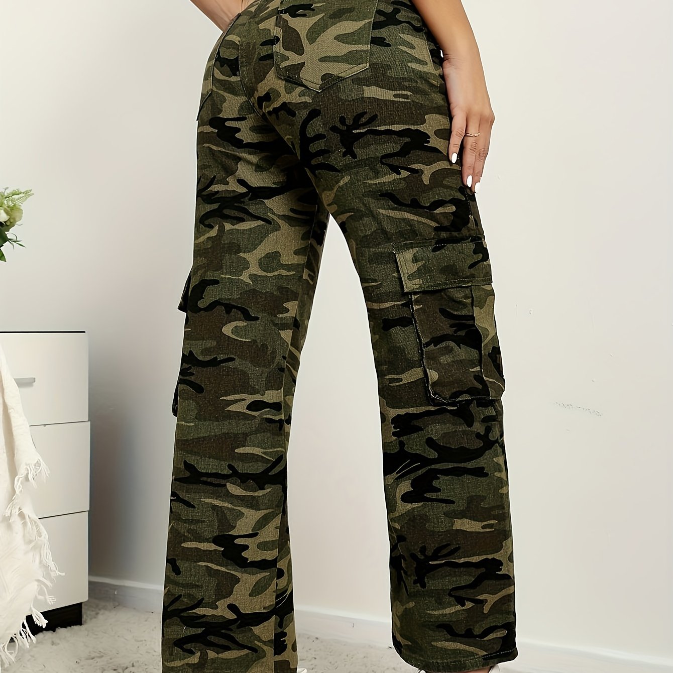 Y2K Camo Cargo Pants Vintage Style Women's Denim Jeans