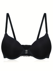 Lace Plunge Bra Front Buckle Push Up Lingerie