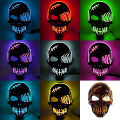 Bright Red Ghost Illuminated Mask for Party