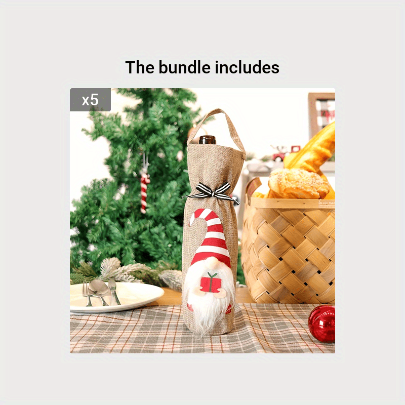 Christmas Wine Bottle Holder Portable Champagne Red Wine Bag