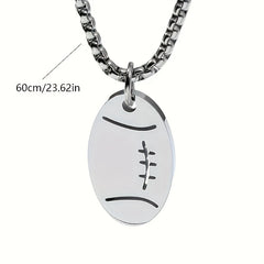 Rugby Men's Stainless Steel Necklace Football Necklace Gift