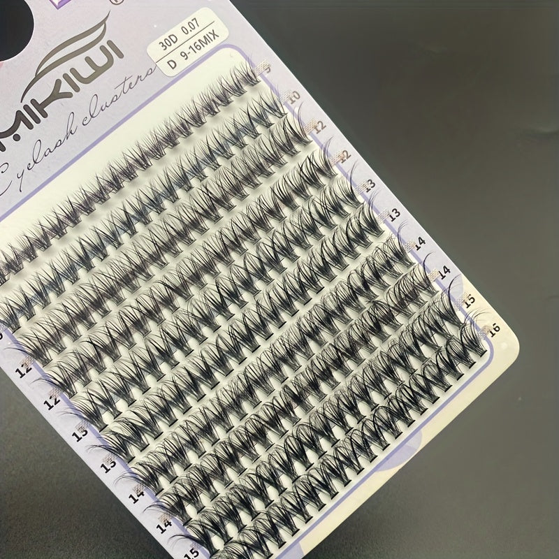 200Pcs 30D 9-16mm D Curling Cluster Individual Lashes Lash Extensions