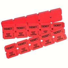 200pcs Red Raffle Tickets Double Roll Ticket For Events Entry