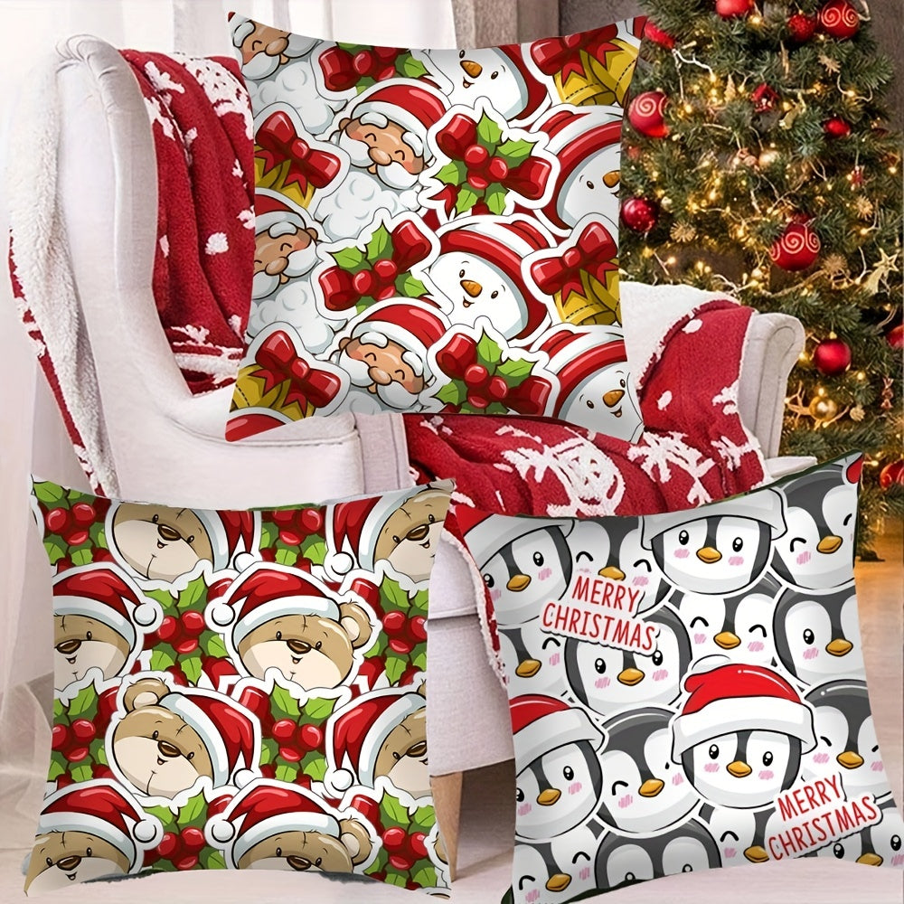 Cartoon Pillowcase Christmas Gift Living Room Bedroom Cushion Cover