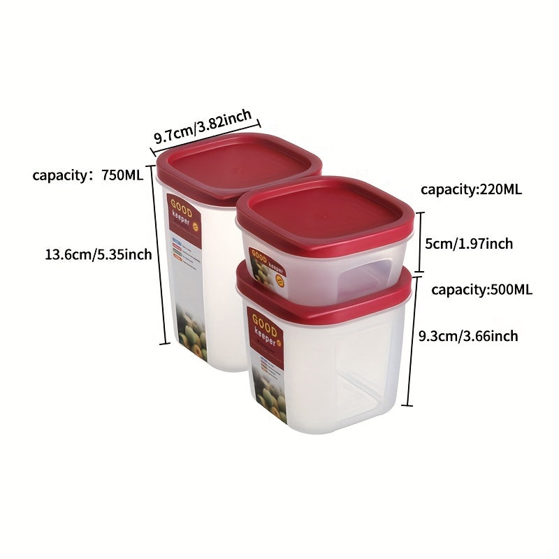 4pcs Fresh-keeping Box Set Kitchen Storage Portable Grain Storage Box