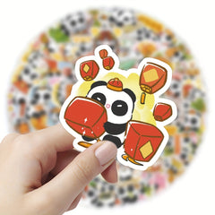 120pcs Creative Panda Stickers Waterproof DIY Party Gift Decoration
