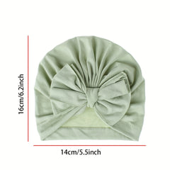 Colorful Baby Girls Hat Bowknot Turban Toddler Knit Infant Baby Care