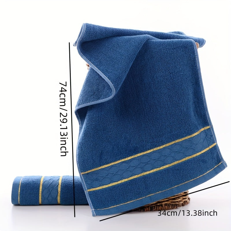 Striped Pattern Hand Towel Soft Skin-friendly Absorbent Towel for Home Bathroom