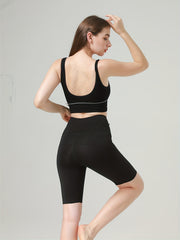 High Waist Sports Shorts Lace up Yoga Running Cycling
